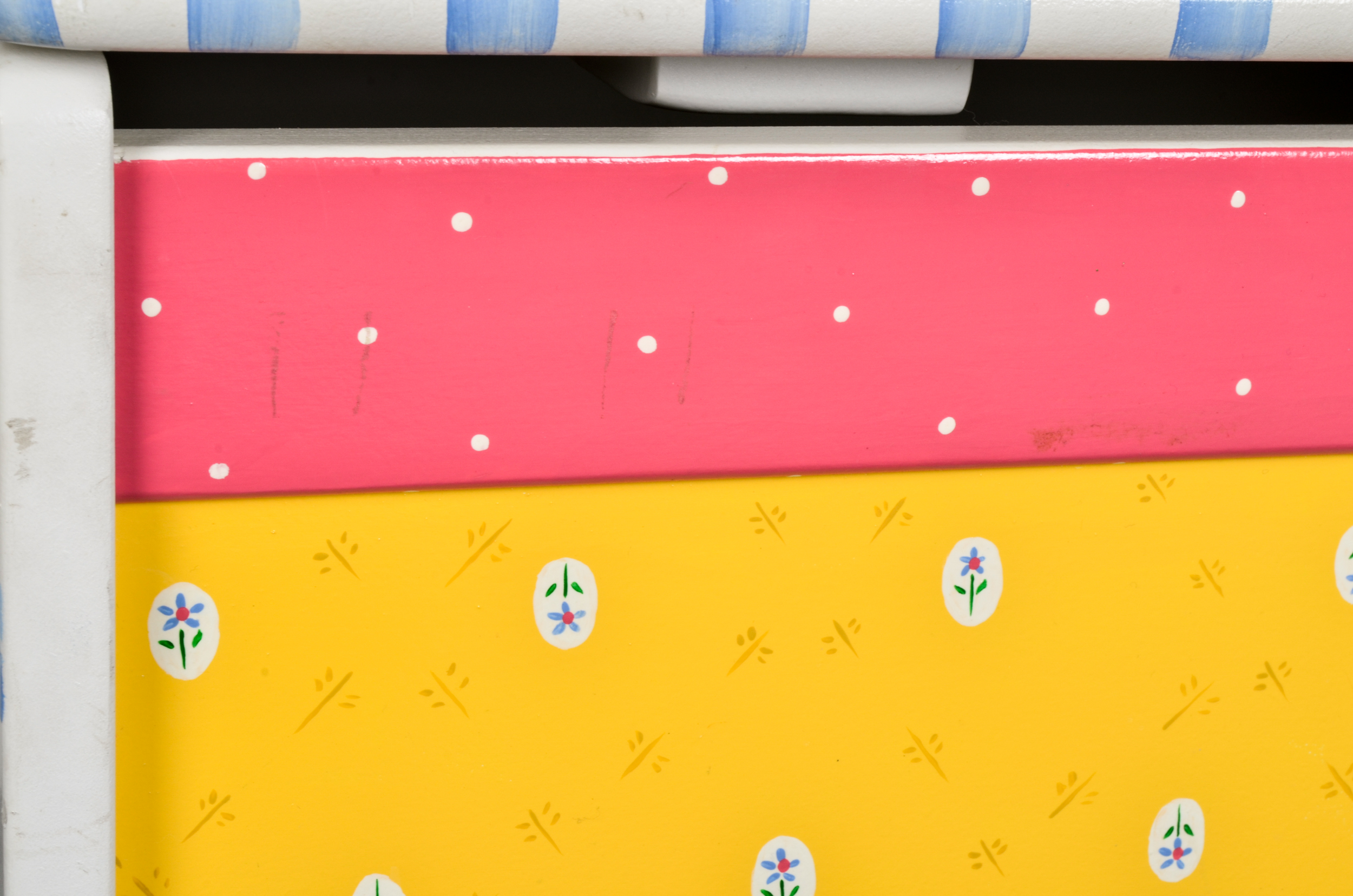 Contemporary Hand-Painted Nursery Chest by Nikola