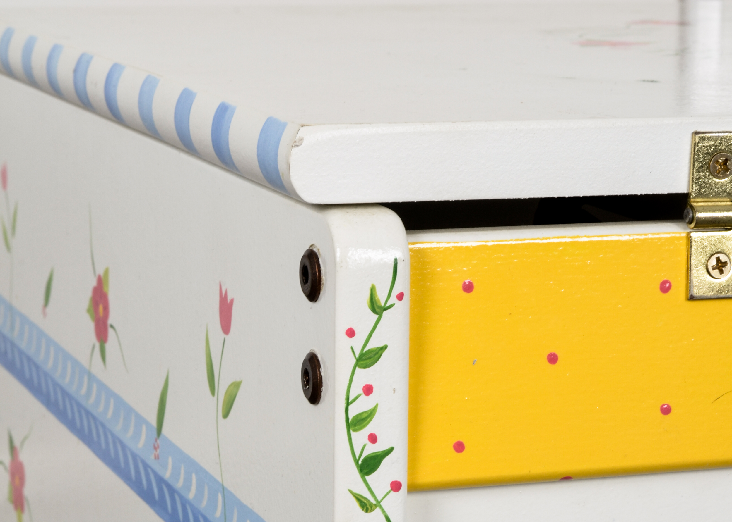 Contemporary Hand-Painted Nursery Chest by Nikola