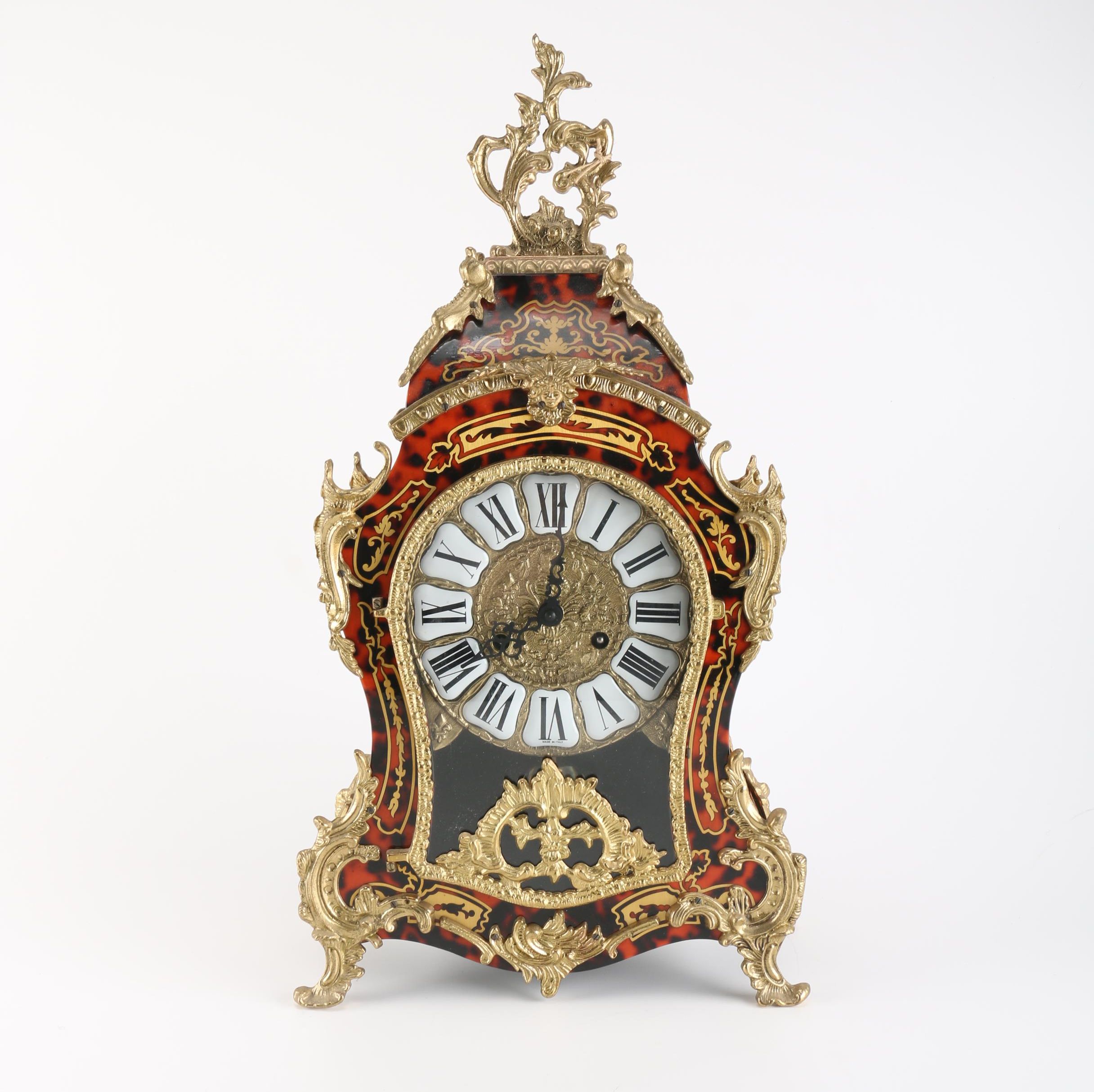 Franz Hermle & John Mantel Ormolu and Faux Tortoise Clock EBTH