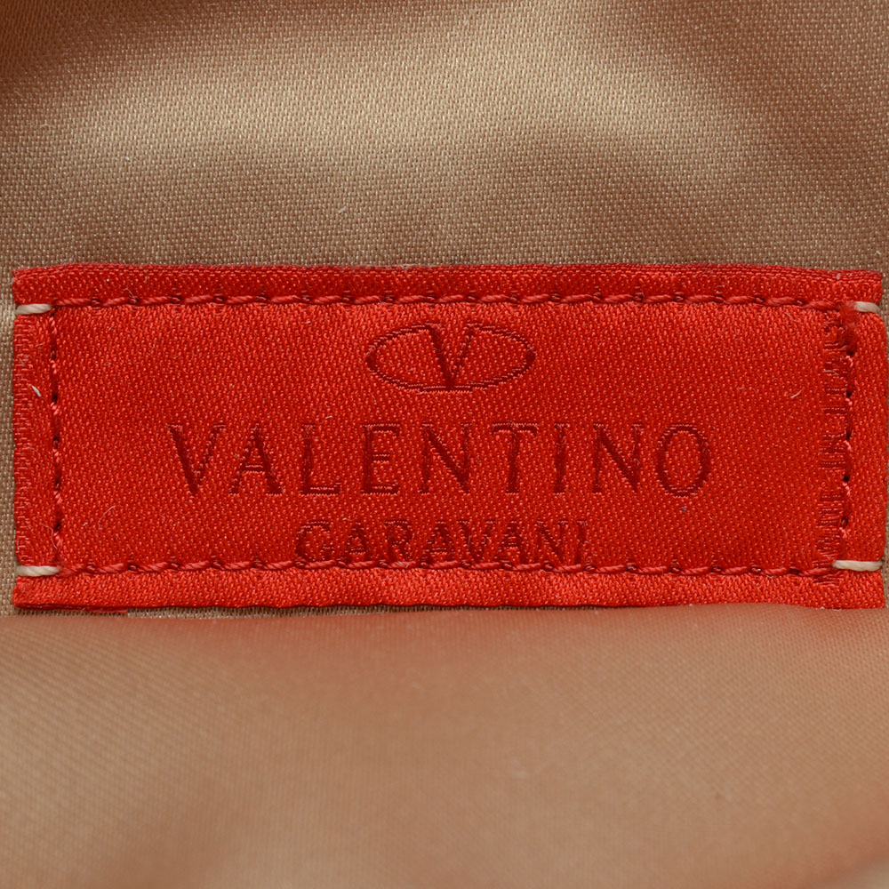 Valentino Garavani Red Satin Bow Clutch
