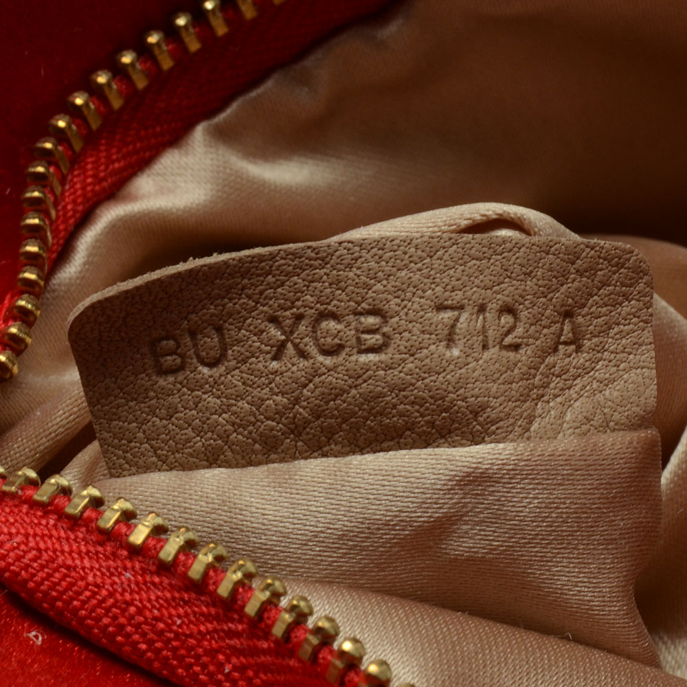 Valentino Garavani Red Satin Bow Clutch