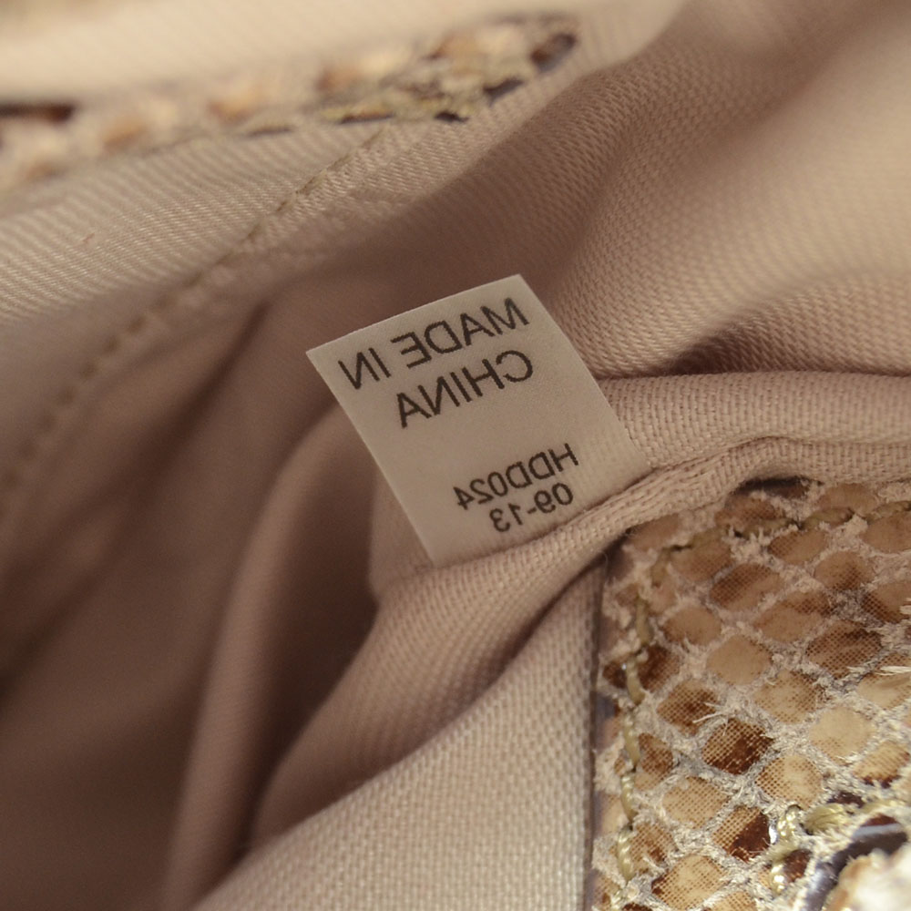 Tory Burch 797 Pouch Raffia & Snake Embossed Leather Crossbody Bag