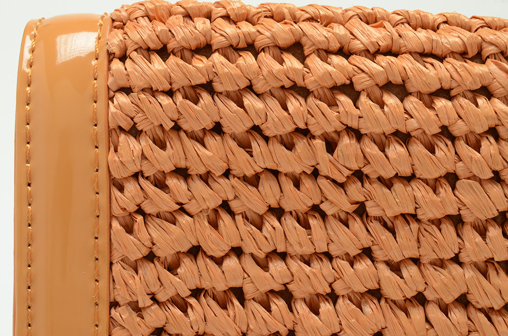 Tory Burch Straw Turnlock Clutch