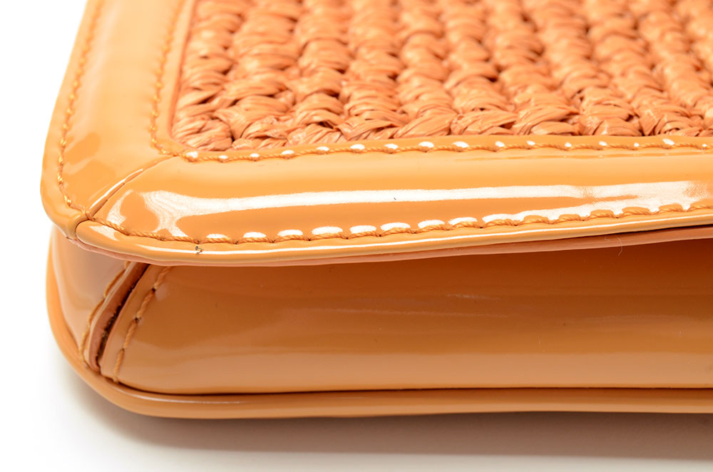 Tory Burch Straw Turnlock Clutch