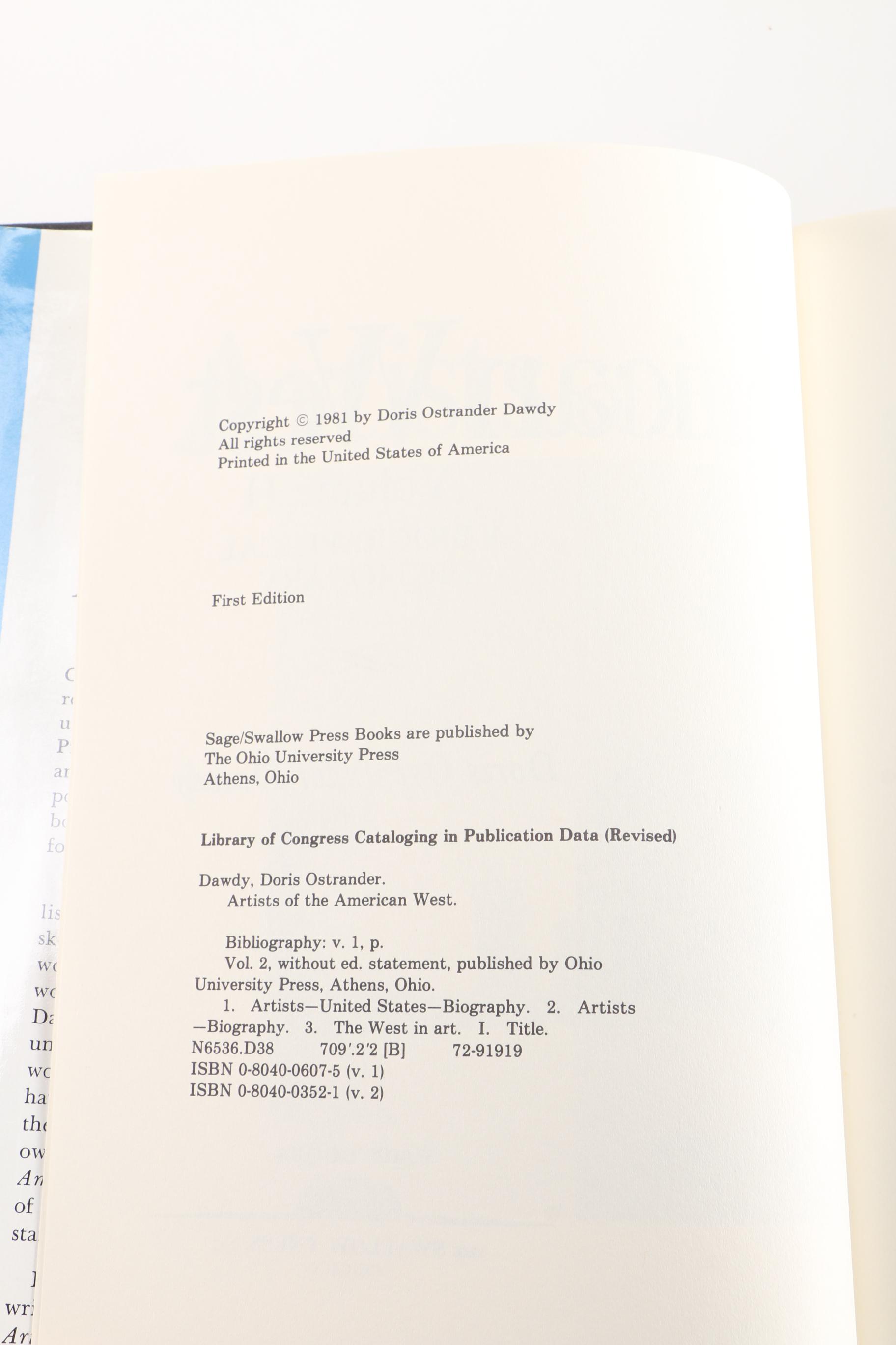 Western American Art Books