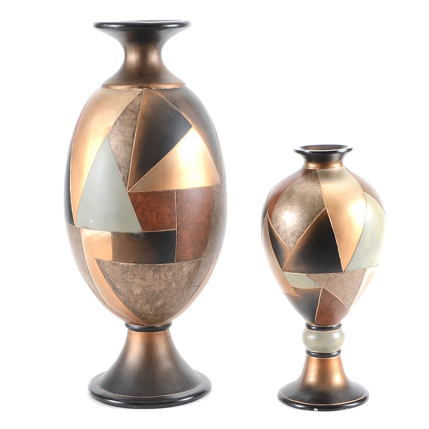 Pair Decorative Floor Vases