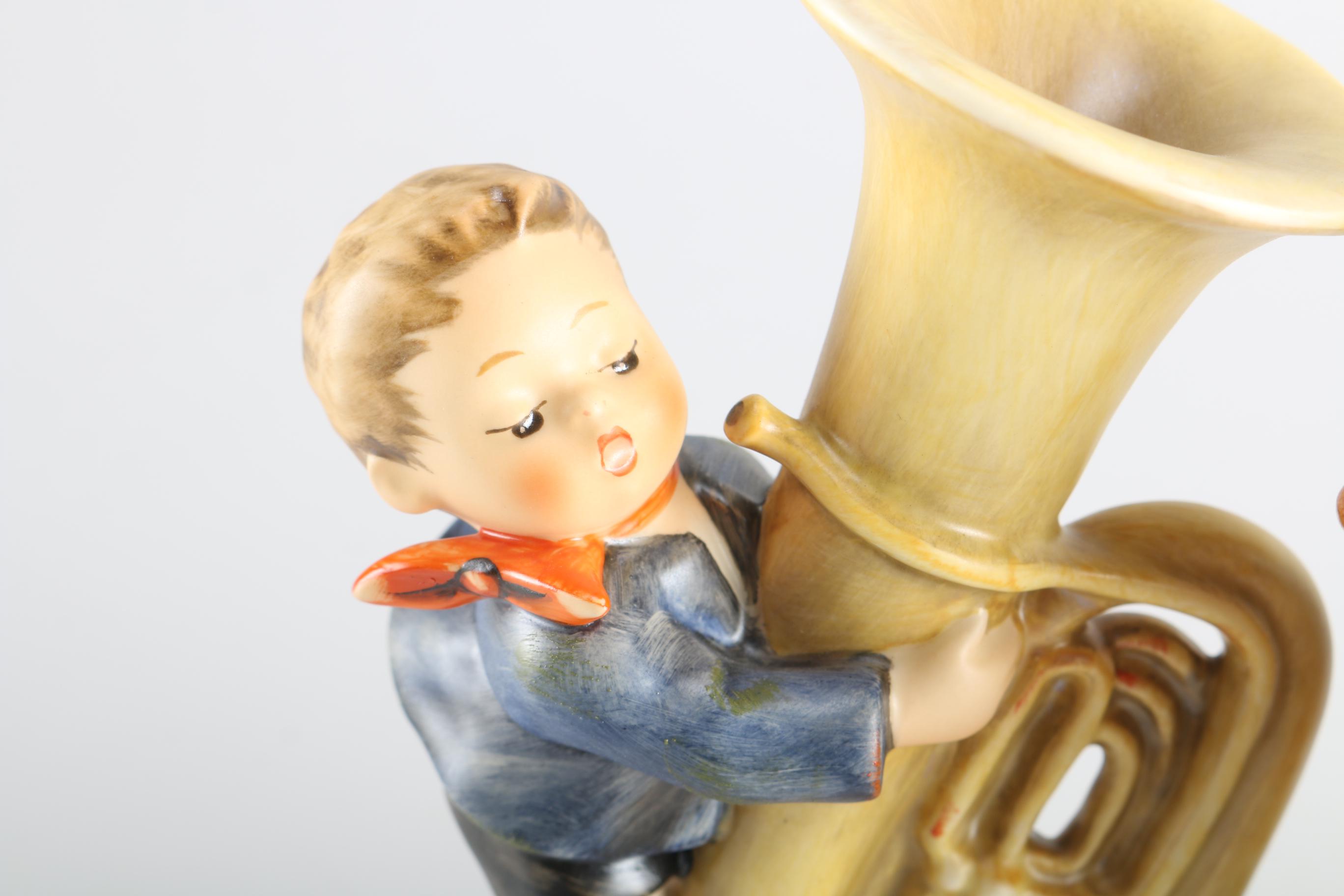 Hummel "The Tuba Player" and "Little Fiddler" Figurines
