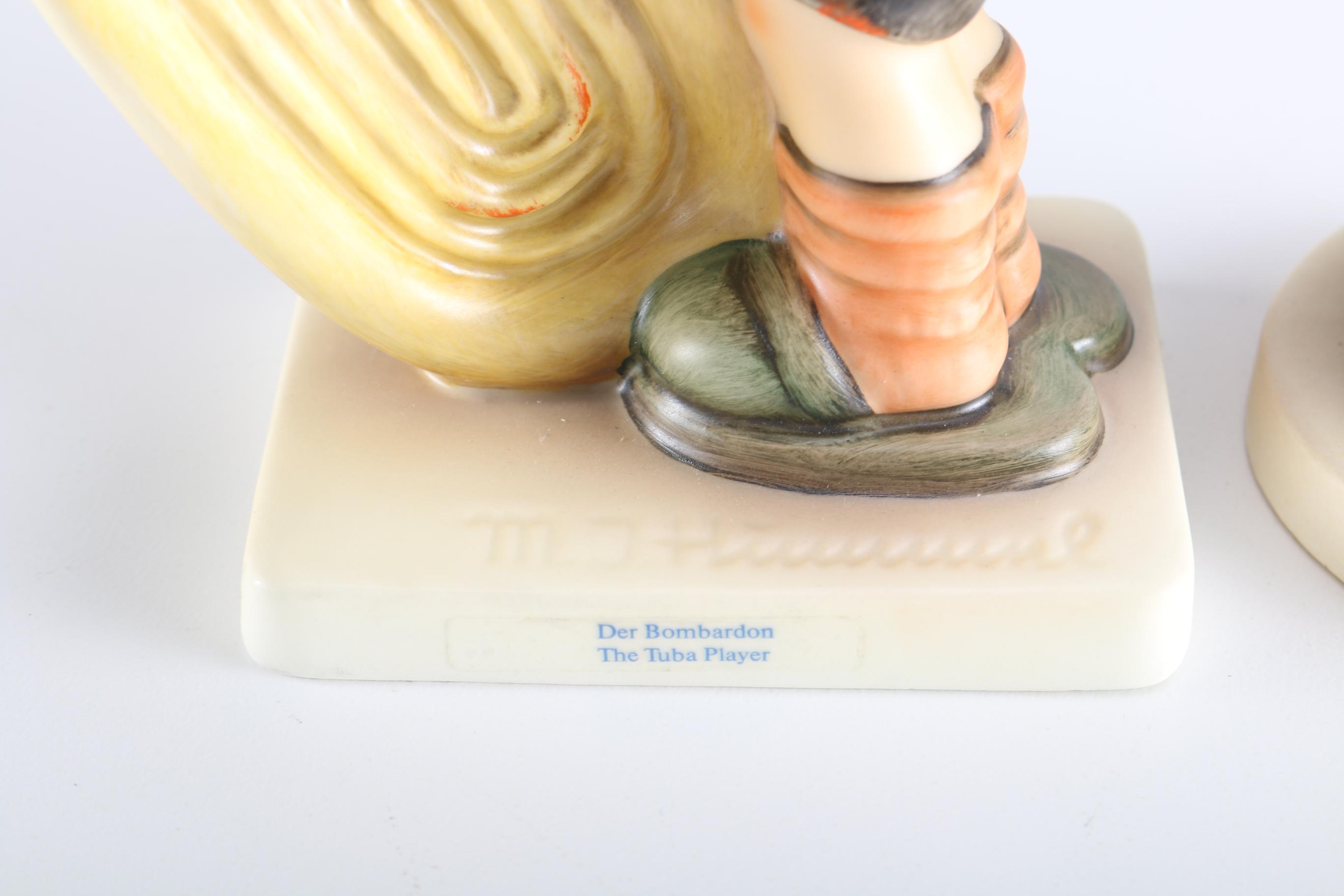 Hummel "The Tuba Player" and "Little Fiddler" Figurines