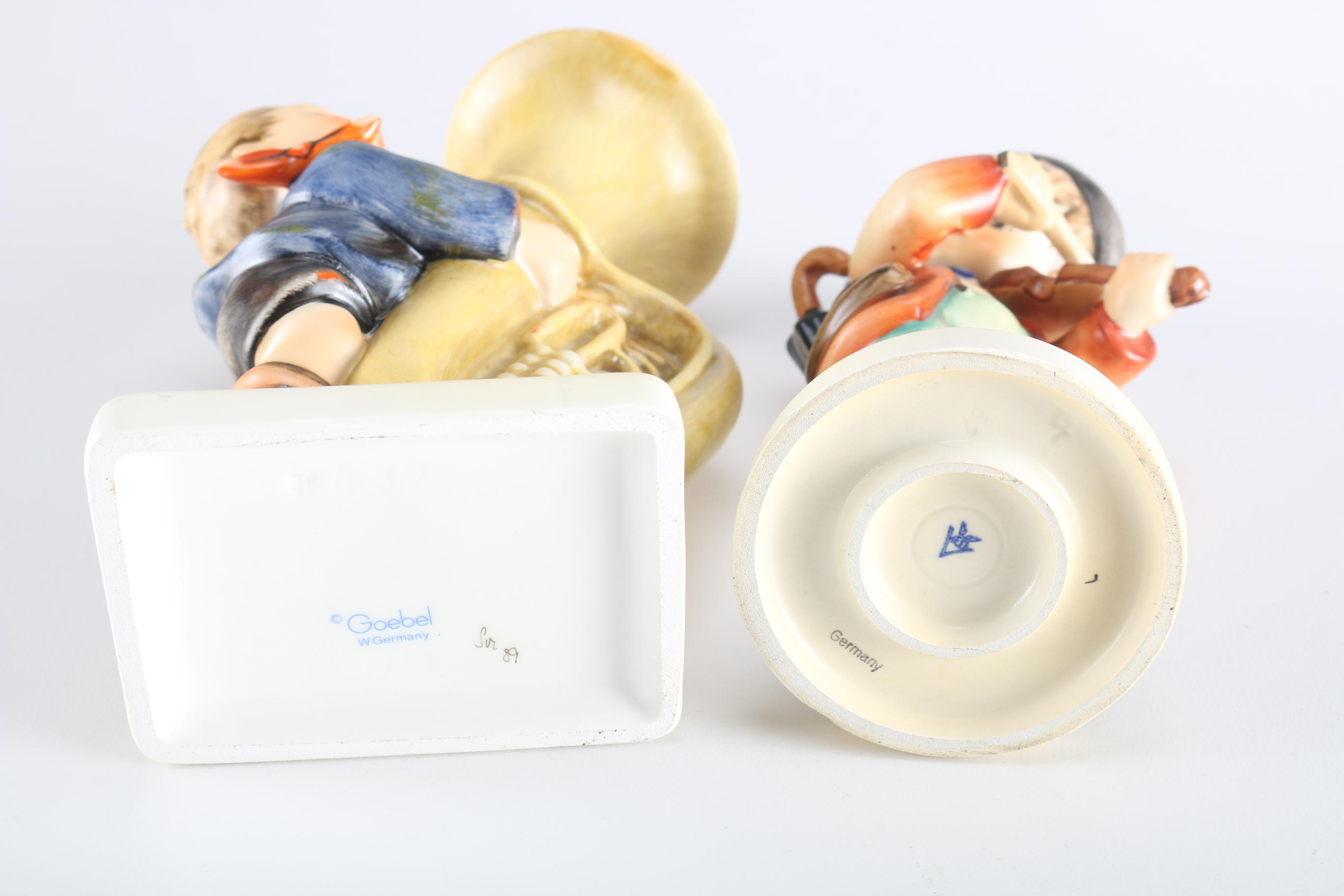 Hummel "The Tuba Player" and "Little Fiddler" Figurines