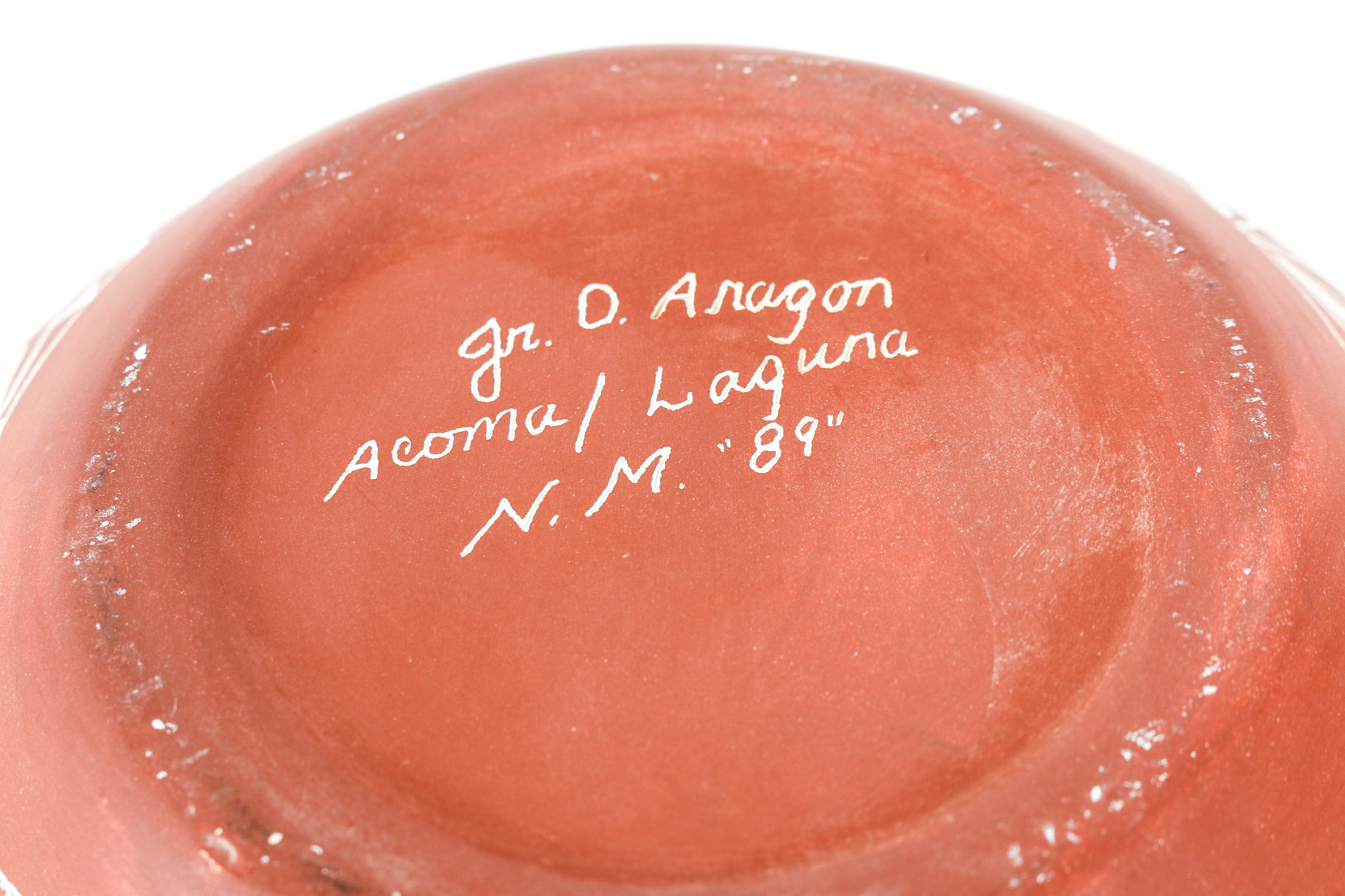 Signed Jr.D. Aragon Acoma Laguna Pueblo Native American Pottery Vase