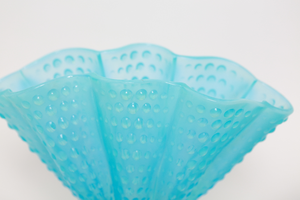 Collection of Vintage Blue Hobnail Milk Glass