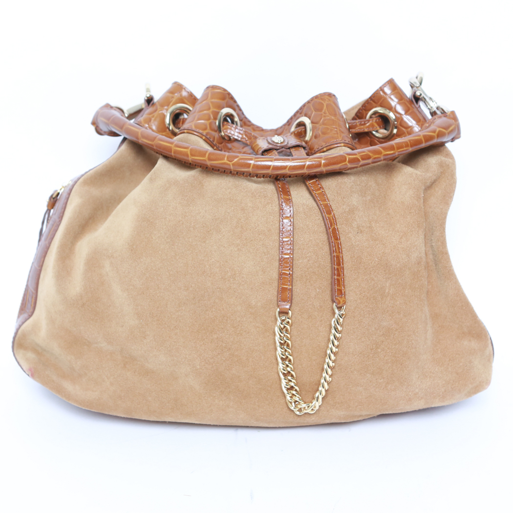 Cole Haan Brown Leather and Suede Purse