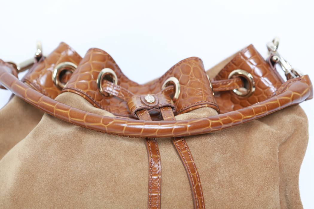 Cole Haan Brown Leather and Suede Purse