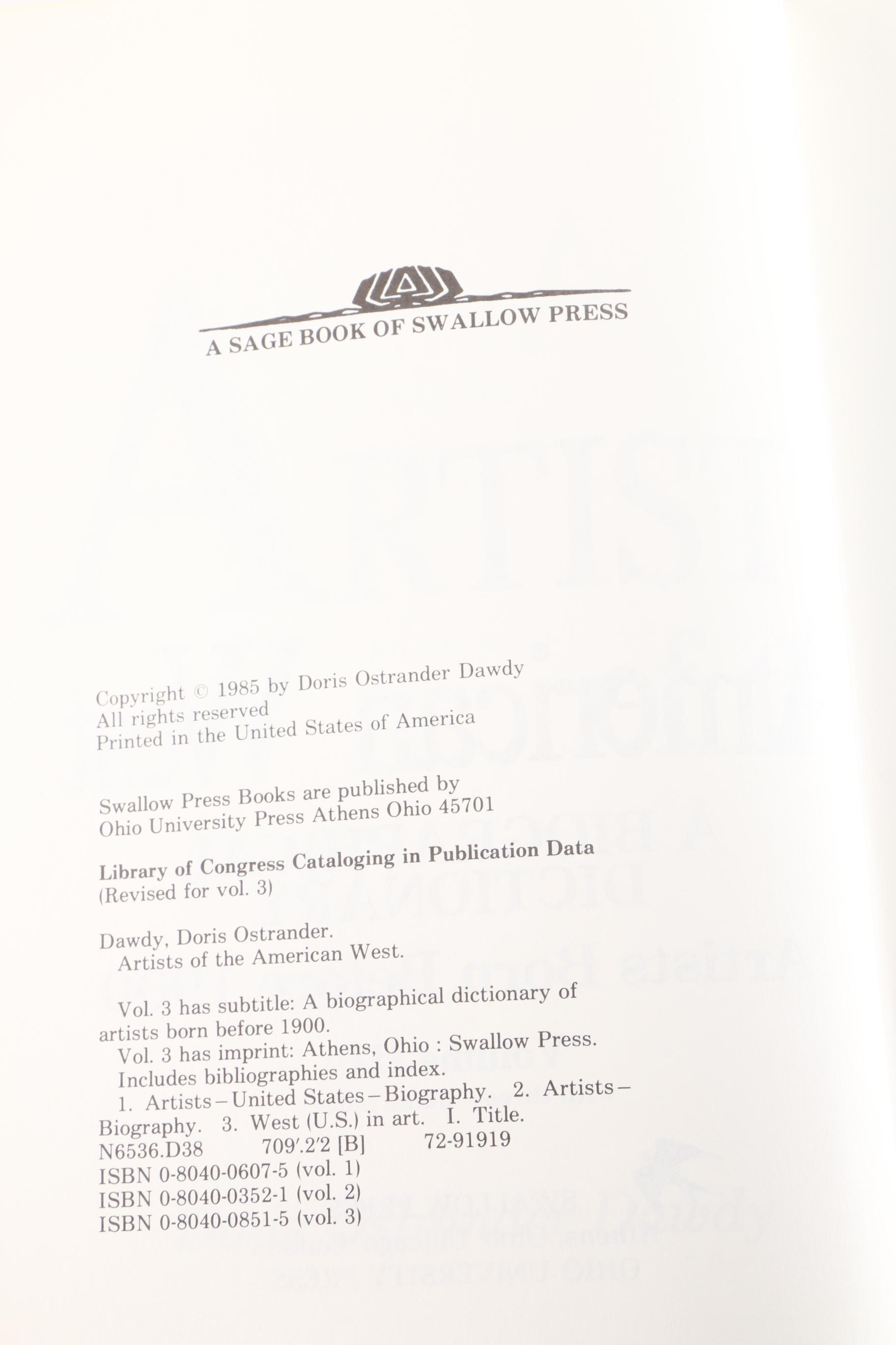 Collection of Artists of the American West