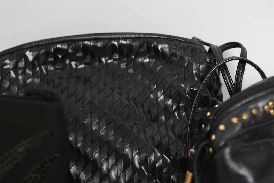 Collection of "Sharif"  and "Meyers" Black Handbags