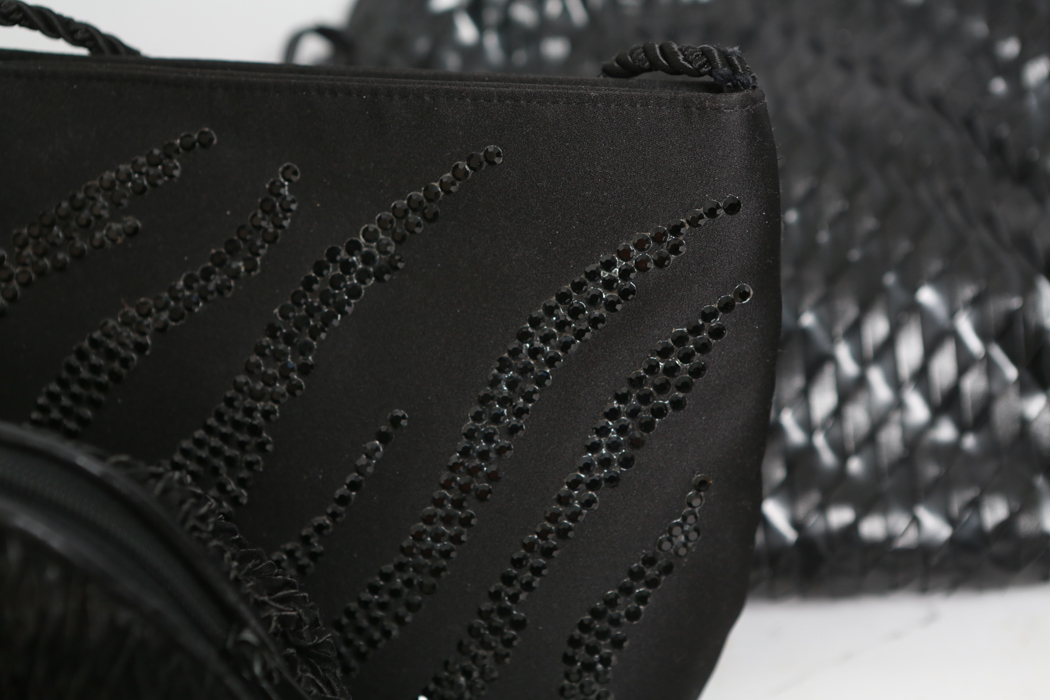 Collection of "Sharif"  and "Meyers" Black Handbags