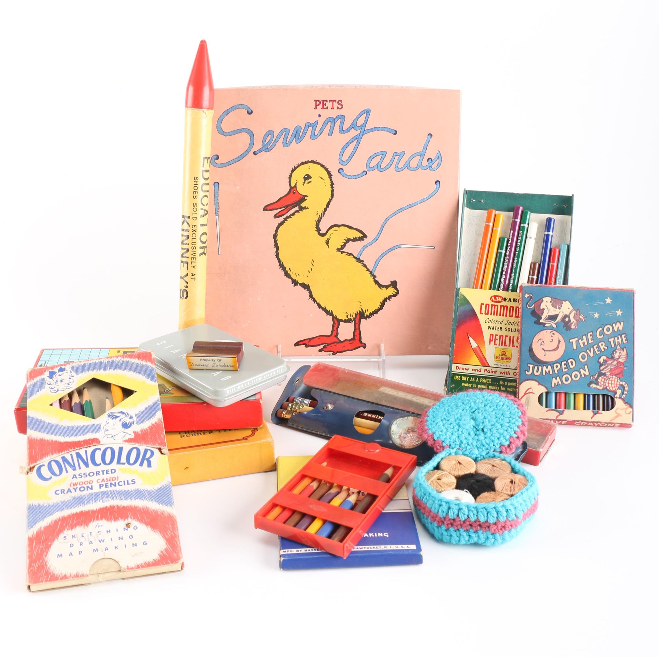 Assortment of Vintage Craft Supplies