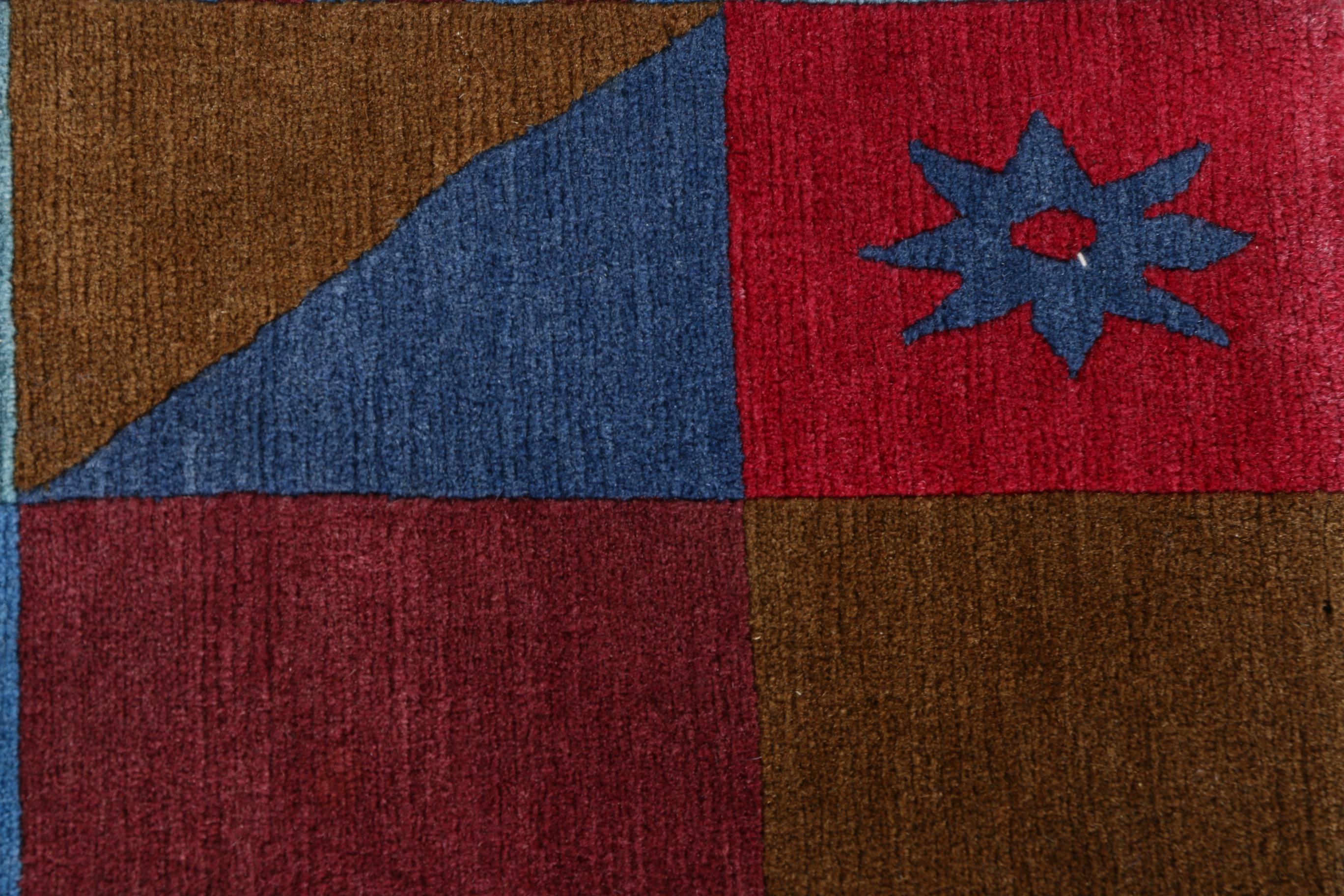 Hand Knotted Tibetan-Style Wool Area Rug