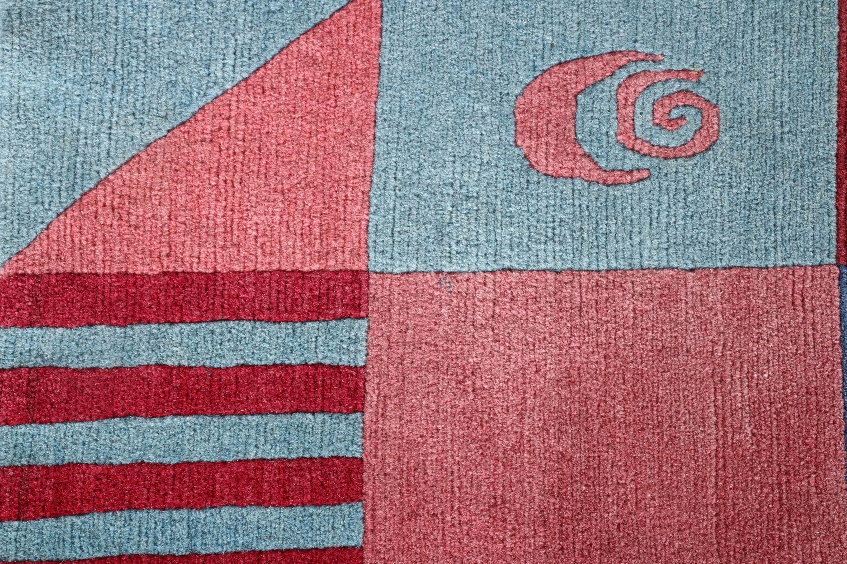 Hand Knotted Tibetan-Style Wool Area Rug