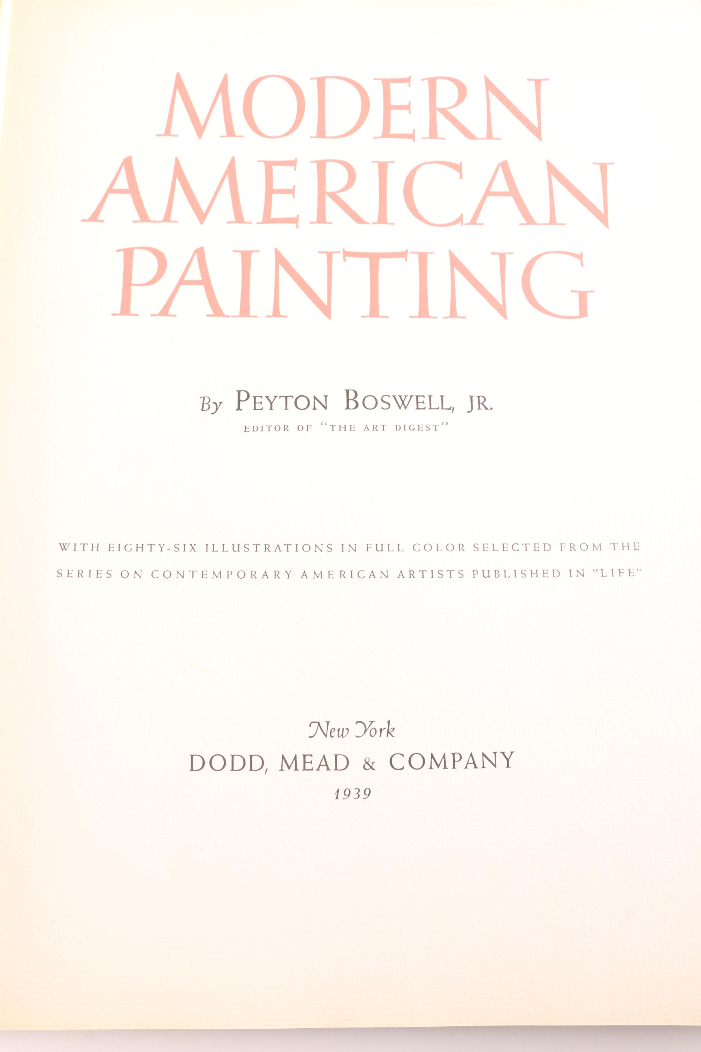 Art Books Featuring "Modern American Painting"