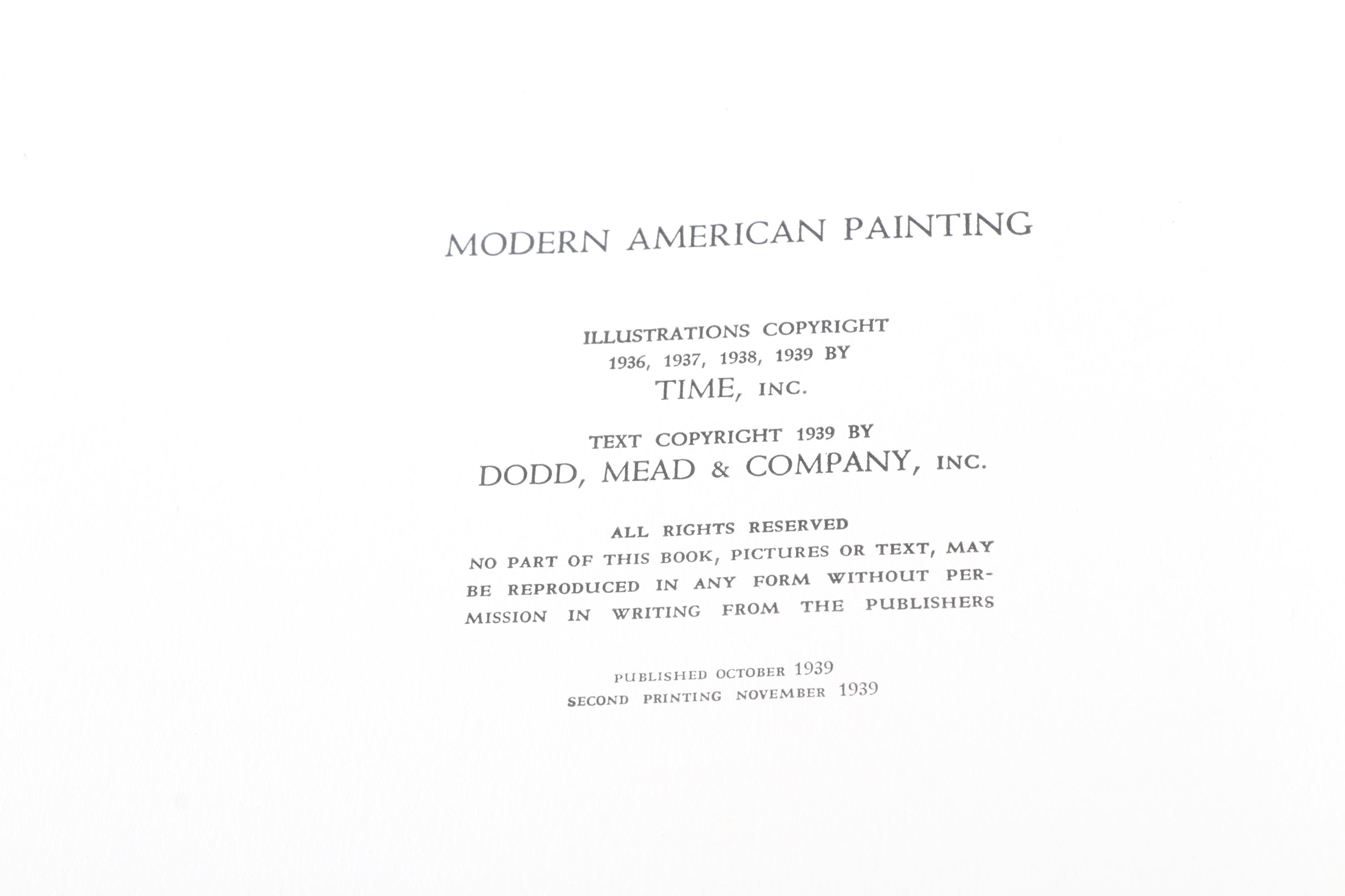 Art Books Featuring "Modern American Painting"