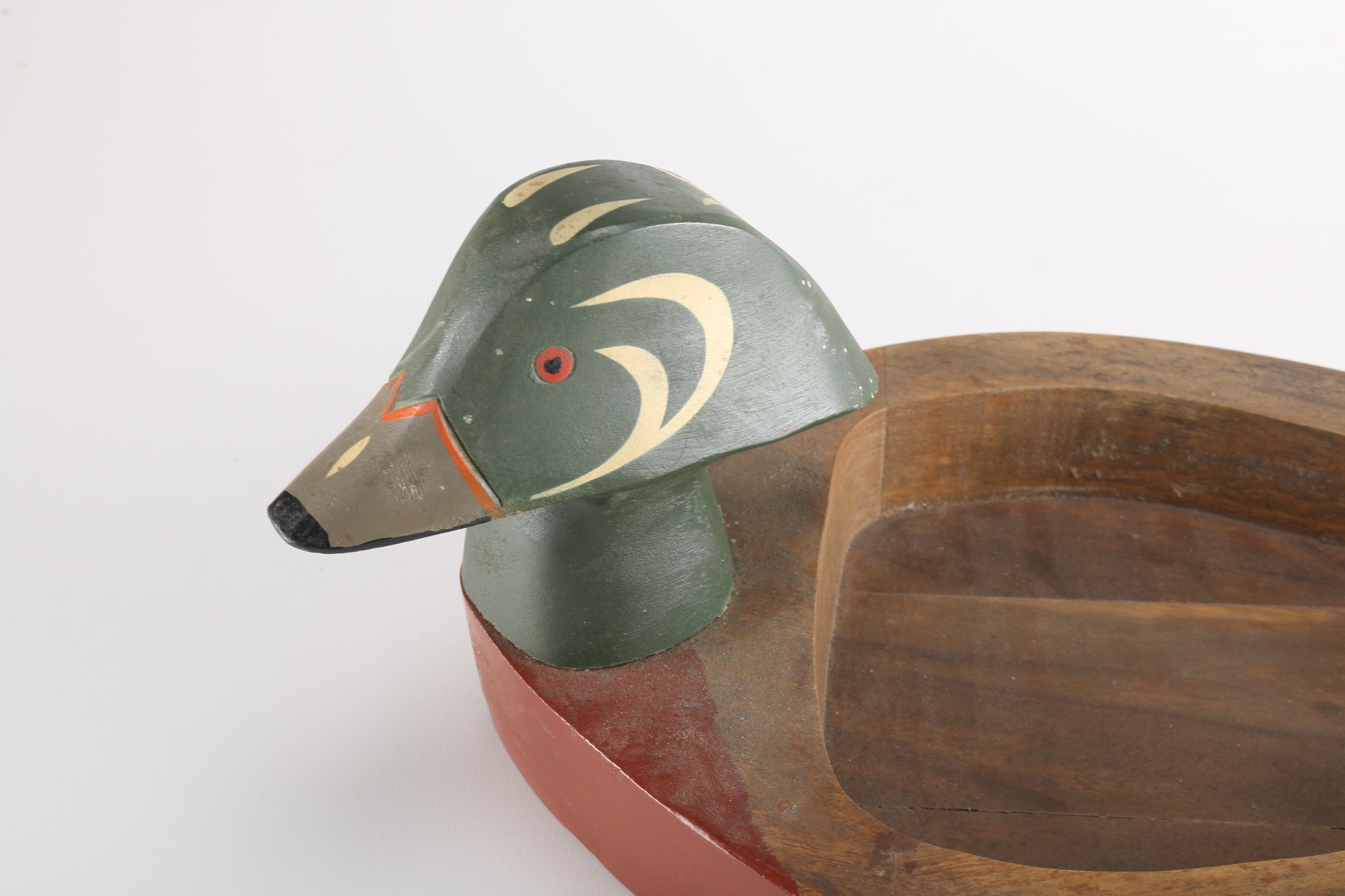 Hand Painted Wooden Duck Tray