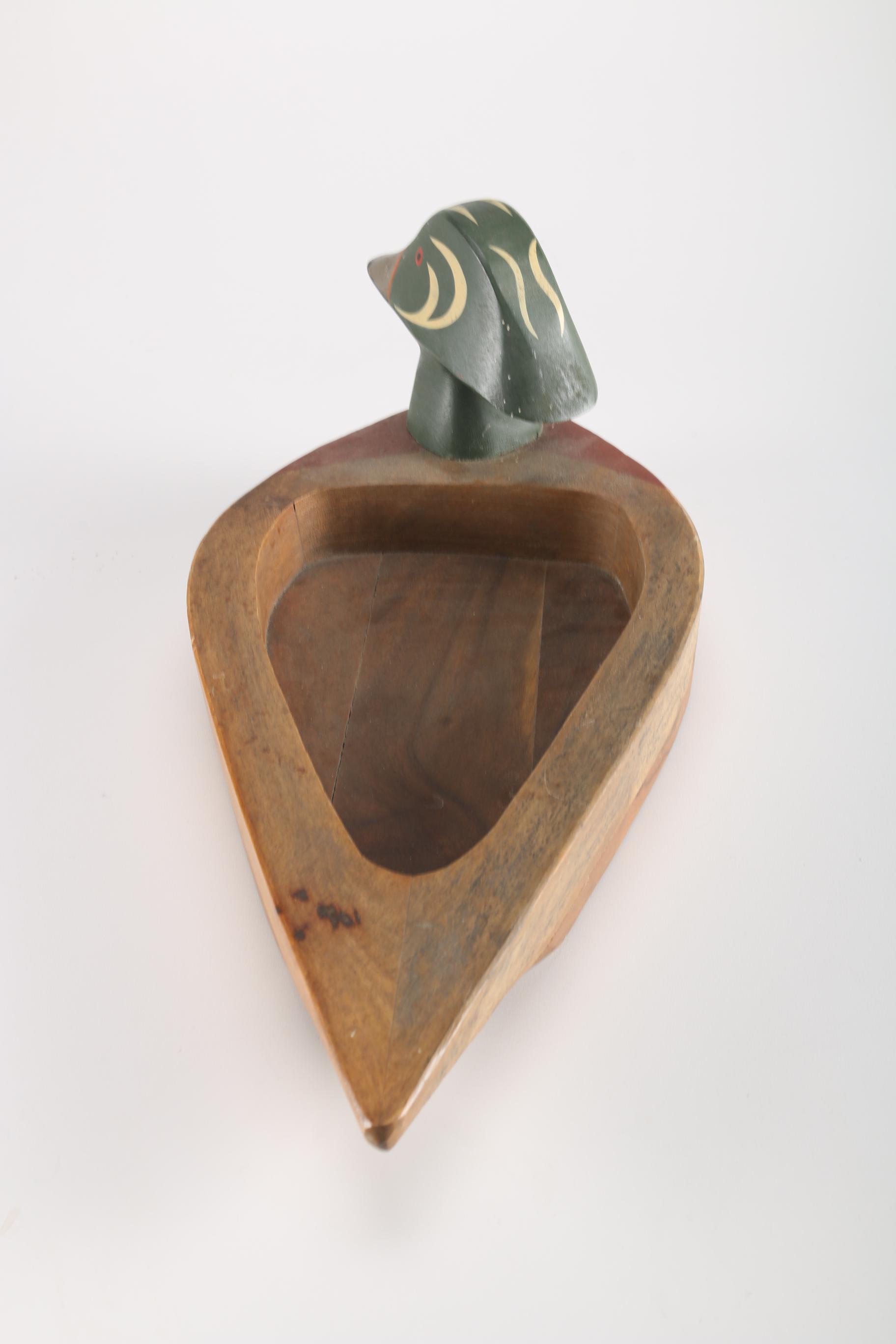 Hand Painted Wooden Duck Tray