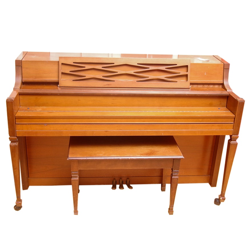 Story & Clark Spinet Piano and Bench