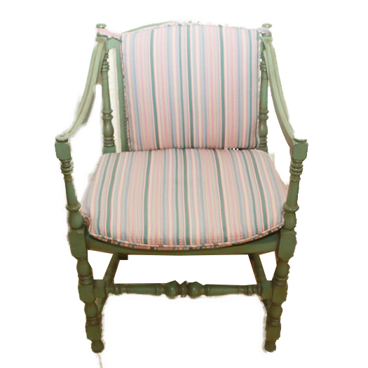 French Country Style Wooden Armchair