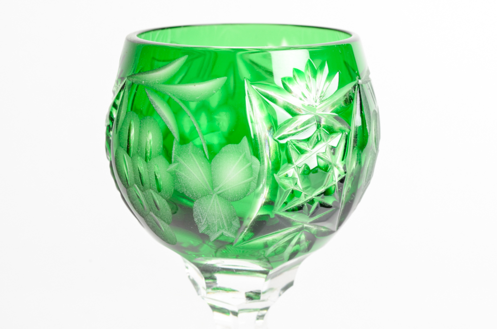 Ajka Crystal "Marsala" Cased Cordial Glasses