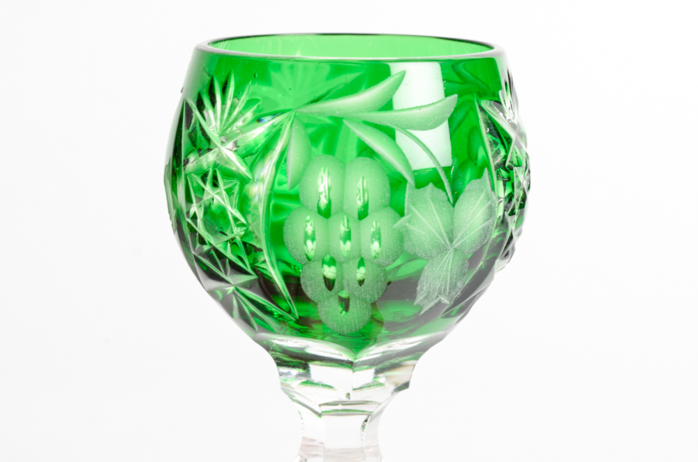 Ajka Crystal "Marsala" Cased Cordial Glasses