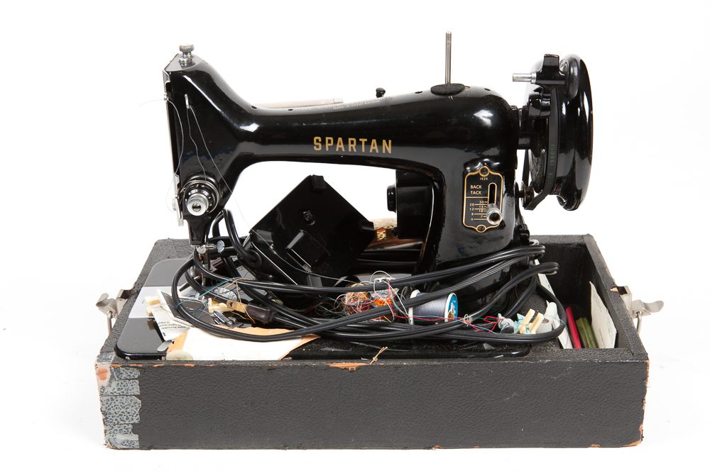 Singer "Spartan" Sewing Machine and Cut Slotted Ruler