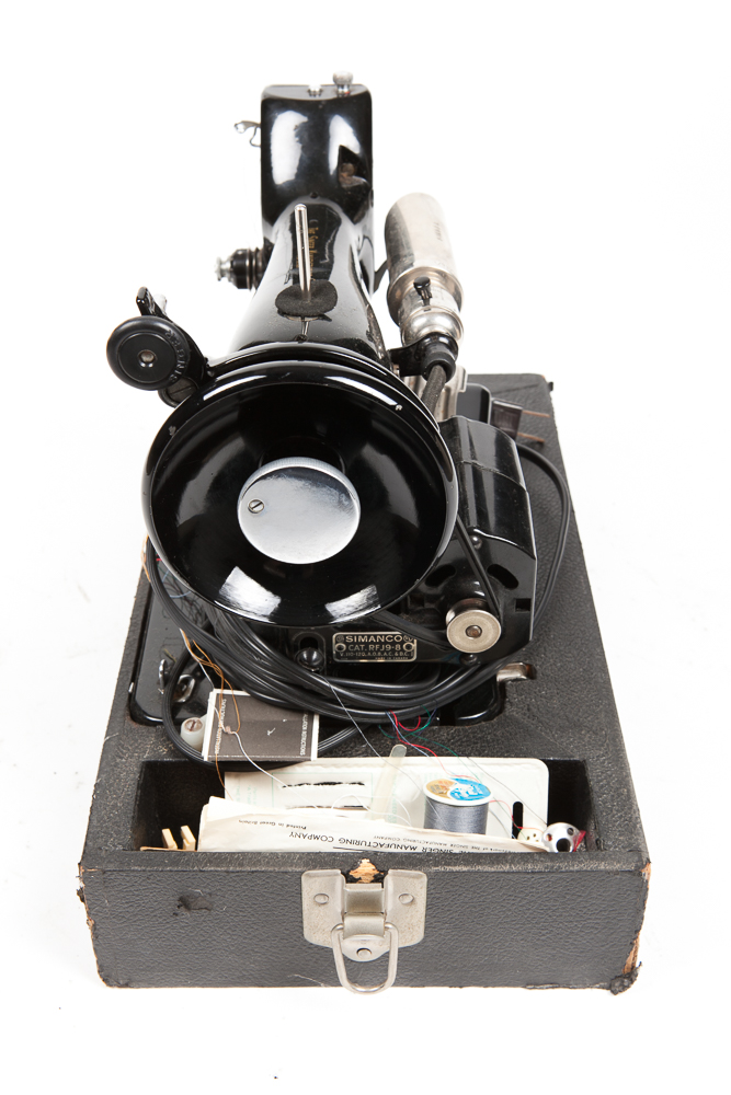 Singer "Spartan" Sewing Machine and Cut Slotted Ruler