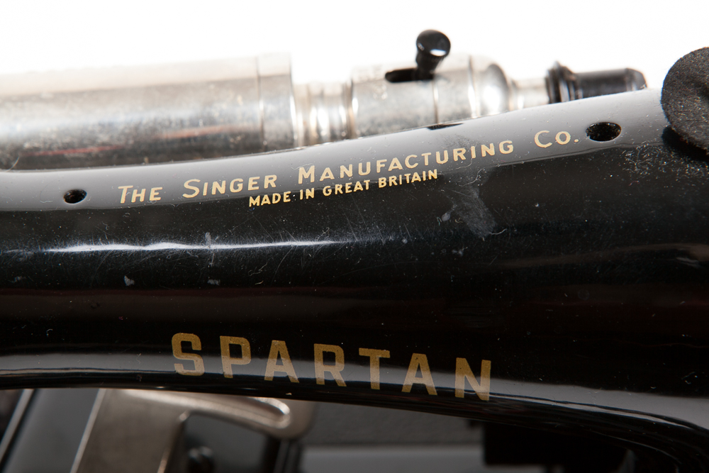 Singer "Spartan" Sewing Machine and Cut Slotted Ruler