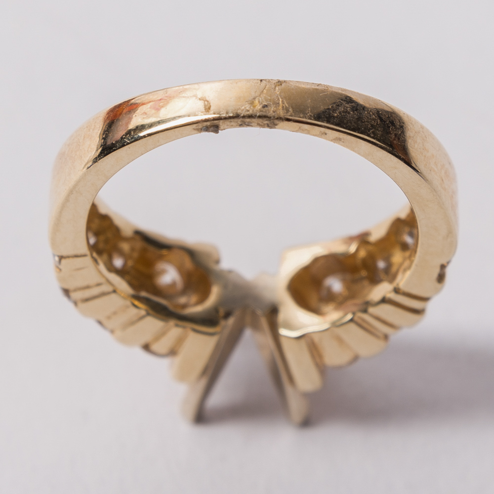 14K Yellow Gold Semi Mount Engagement Ring Setting