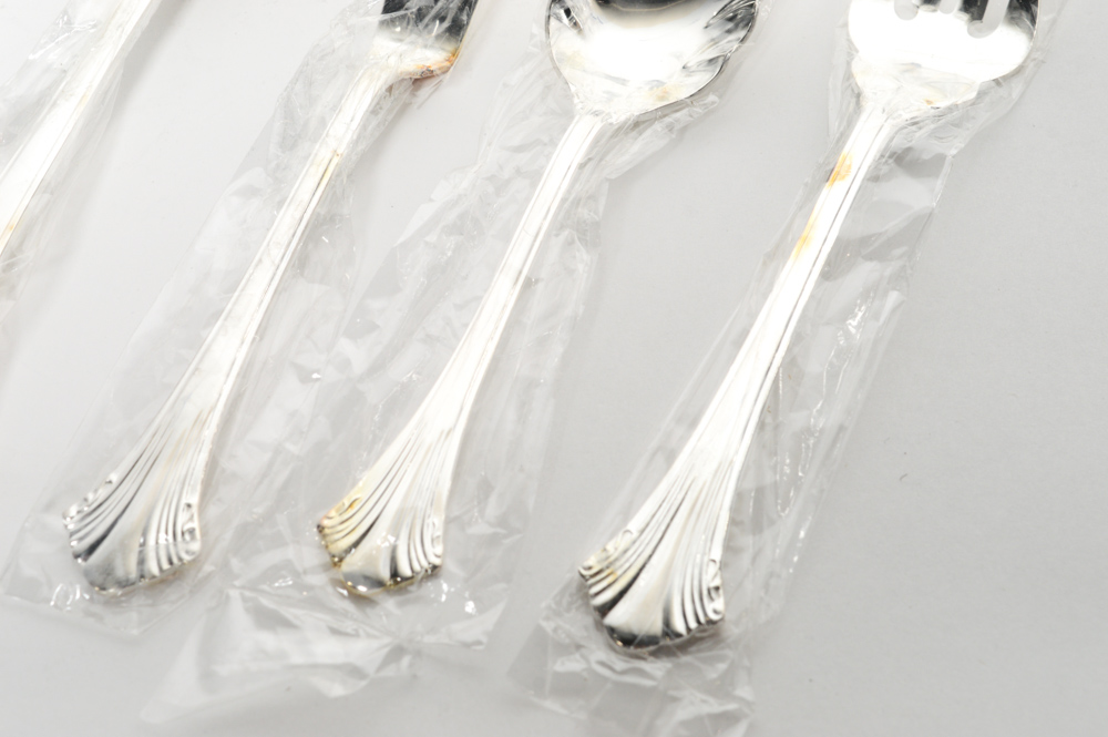 Reed & Barton "Highlands" Silver Plate Flatware Set