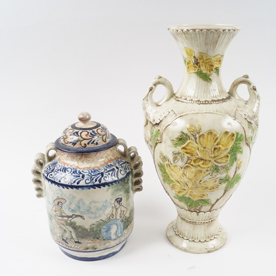 Pair of Figural Vases