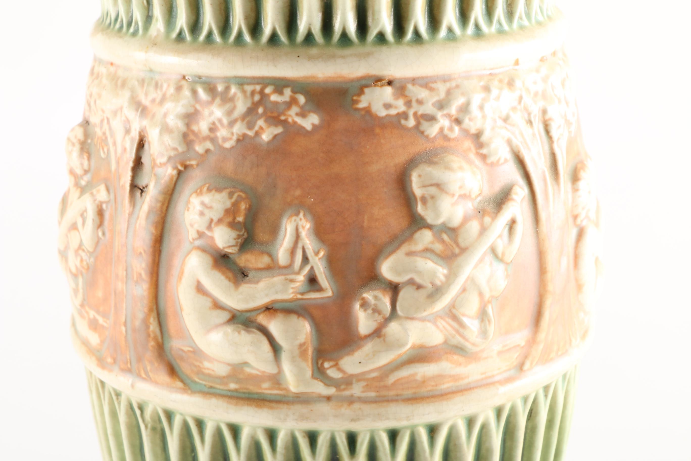 Vintage Romanesque Ceramic Vase