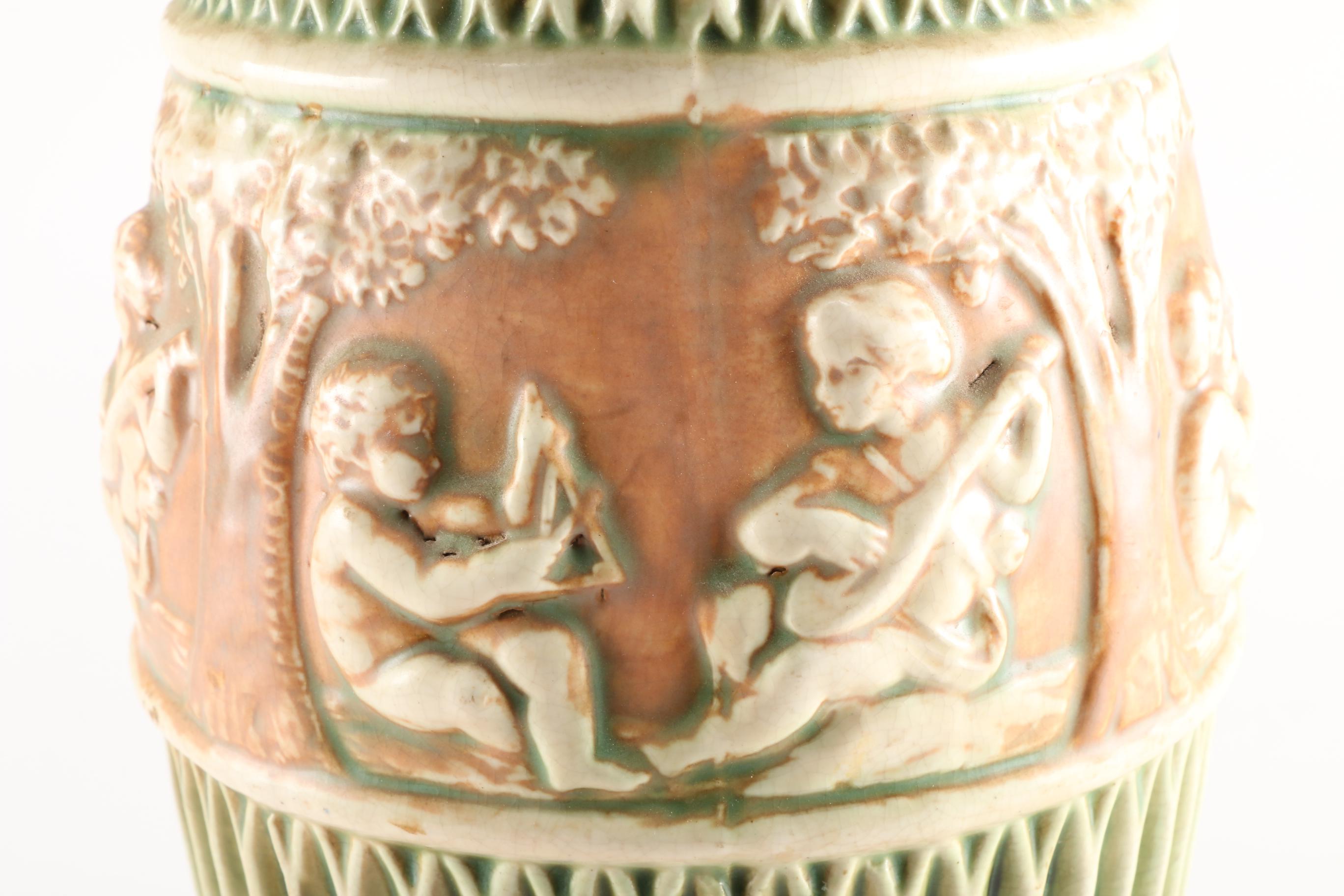 Vintage Romanesque Ceramic Vase