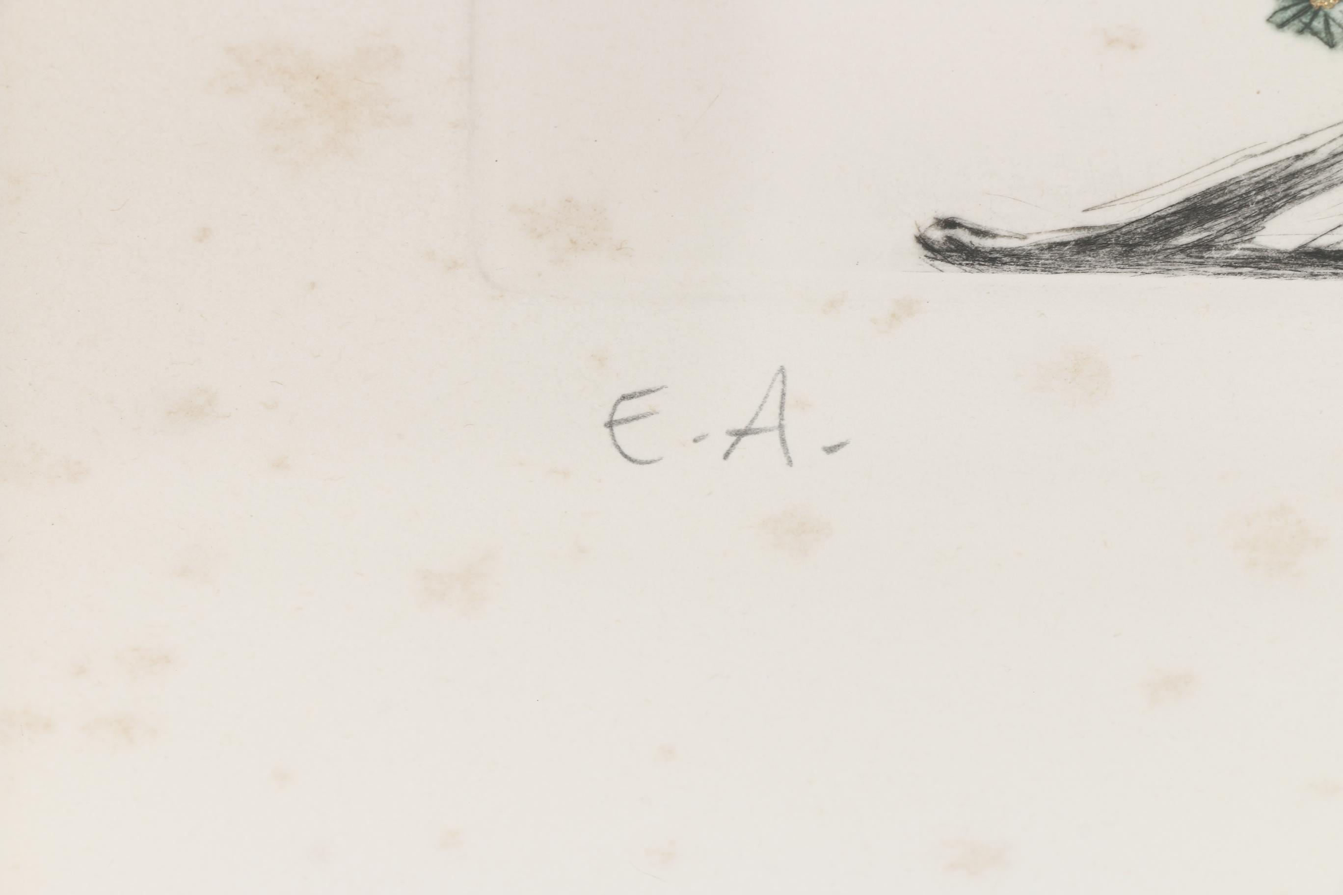 Salvador Dali Artist Proof Color Etching on Paper "The Shepherd"