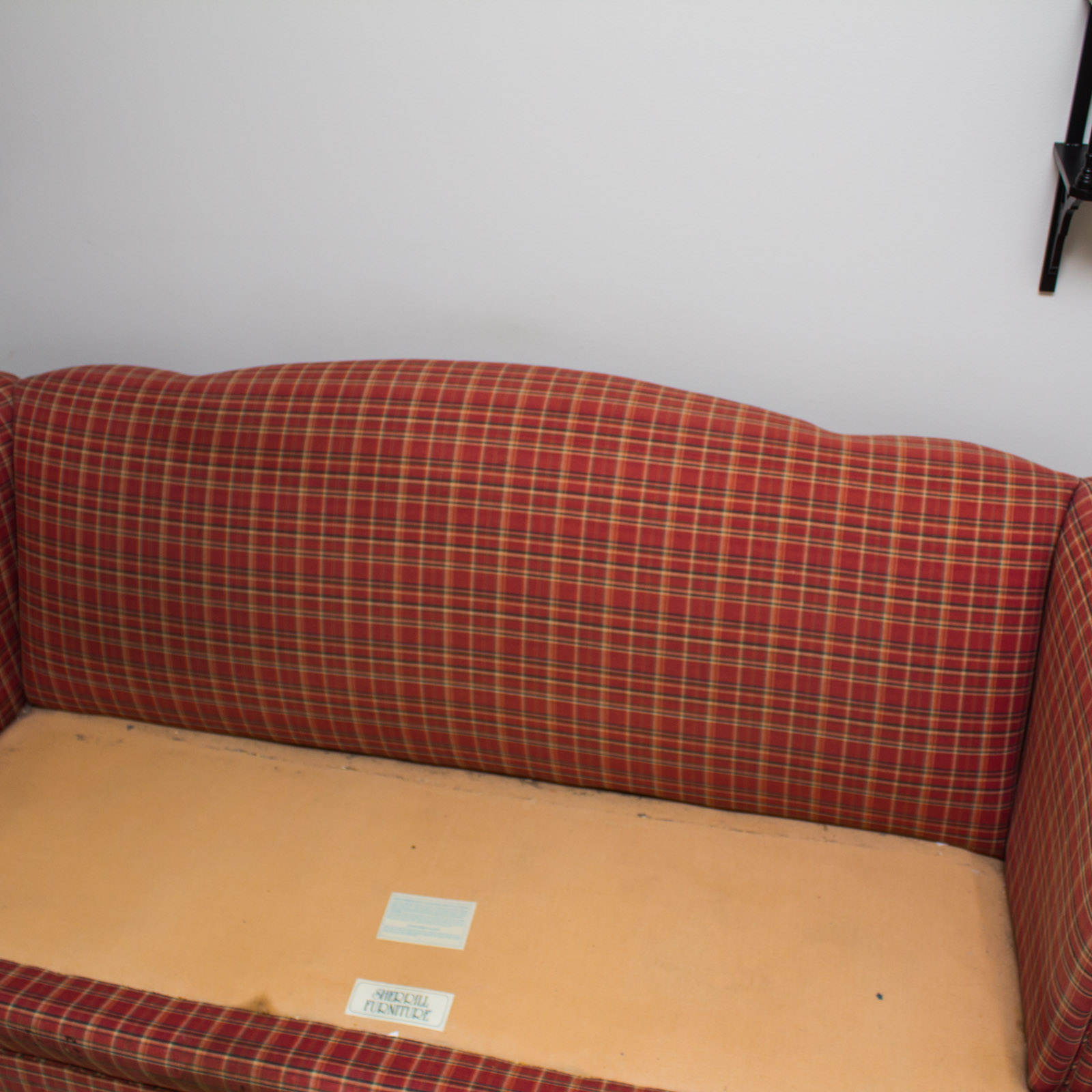 Sherrill Furniture Upholstered Plaid Sofa