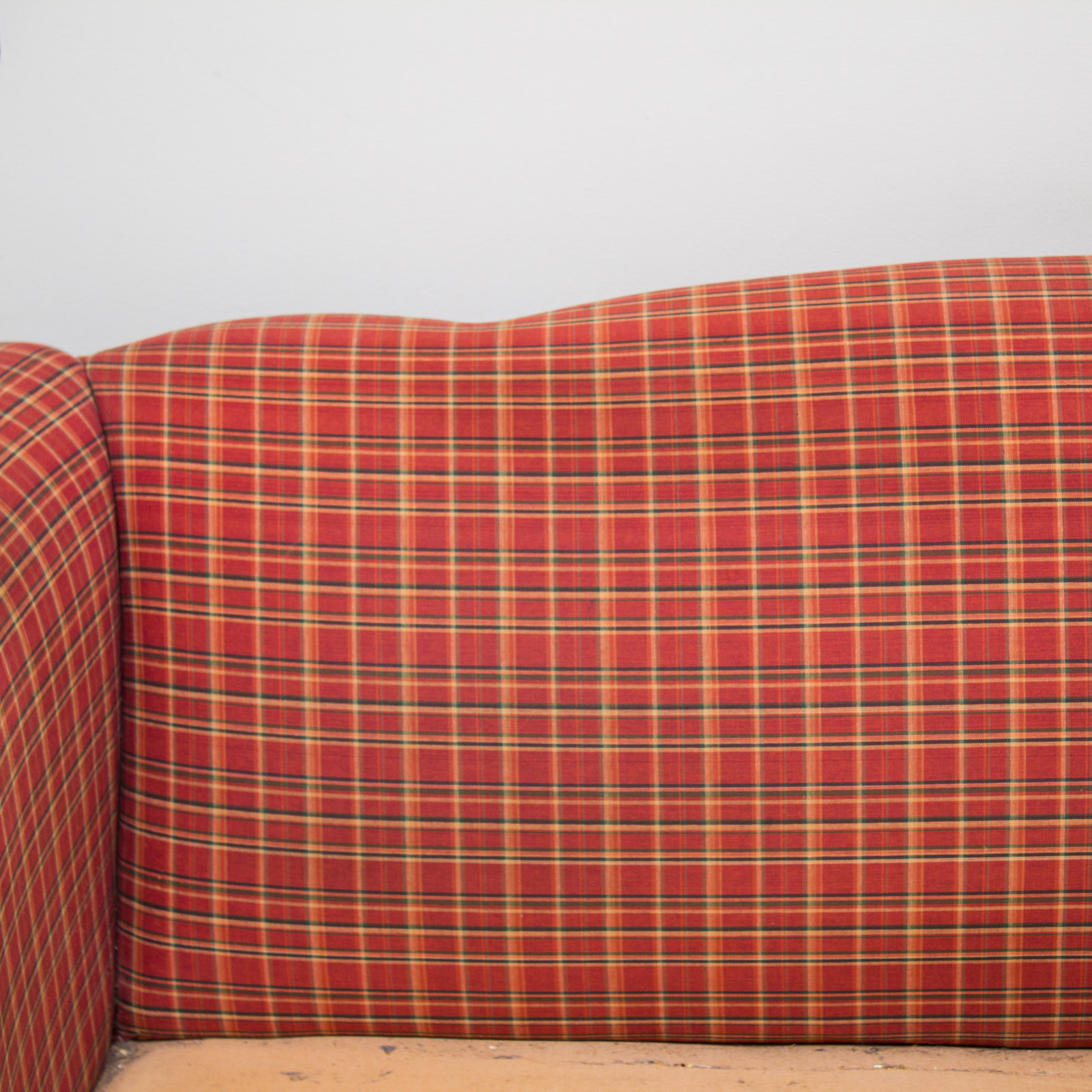 Sherrill Furniture Upholstered Plaid Sofa