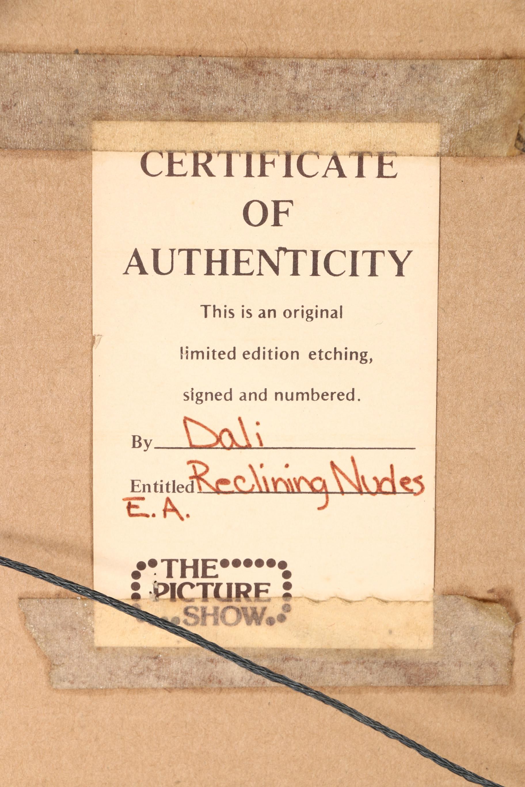 Salvador Dali Artist Proof Color Etching on Paper "The Shepherd"