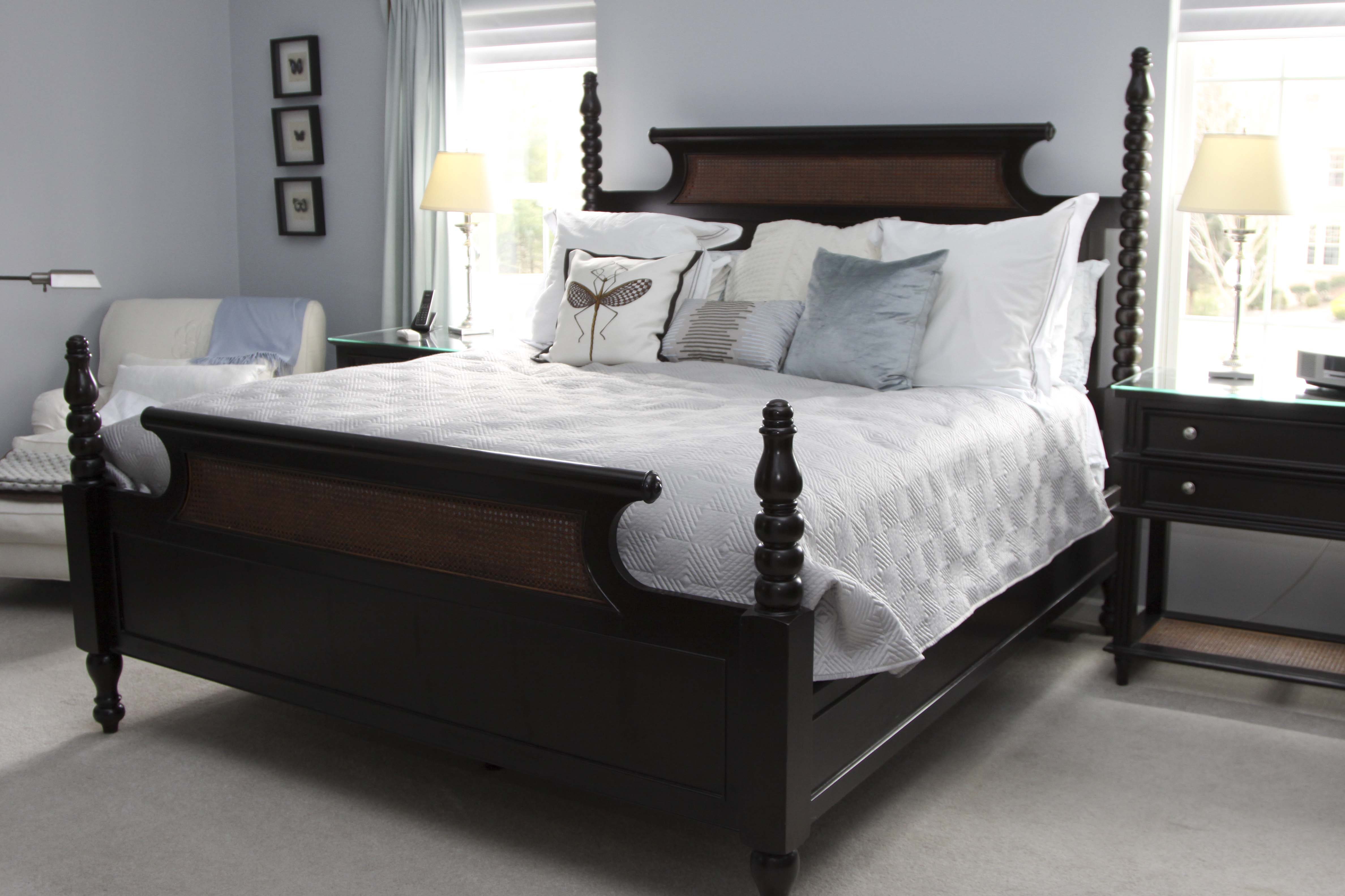 Drexel Heritage" Dakota" King Bed and Step Stool