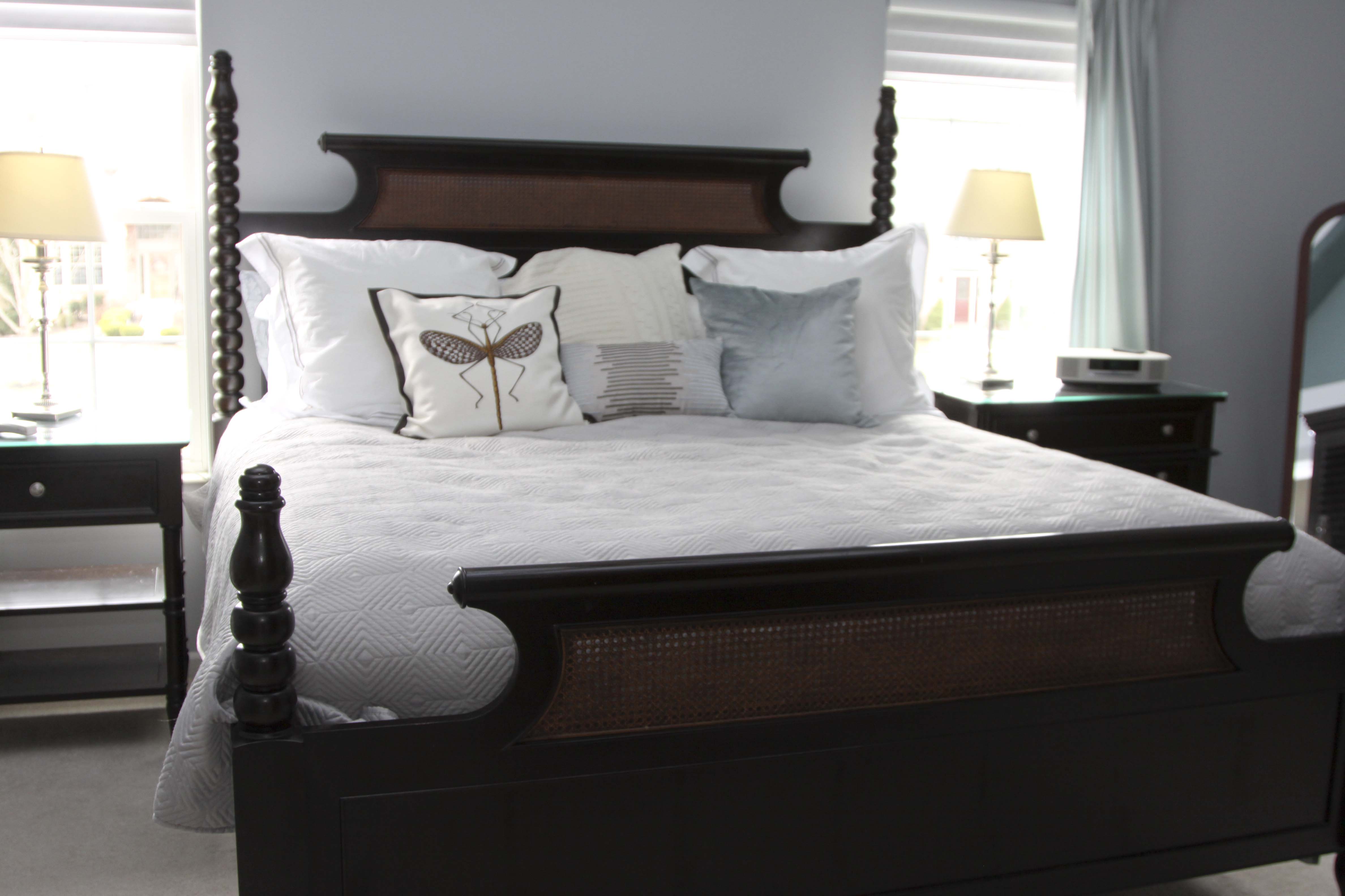 Drexel Heritage" Dakota" King Bed and Step Stool