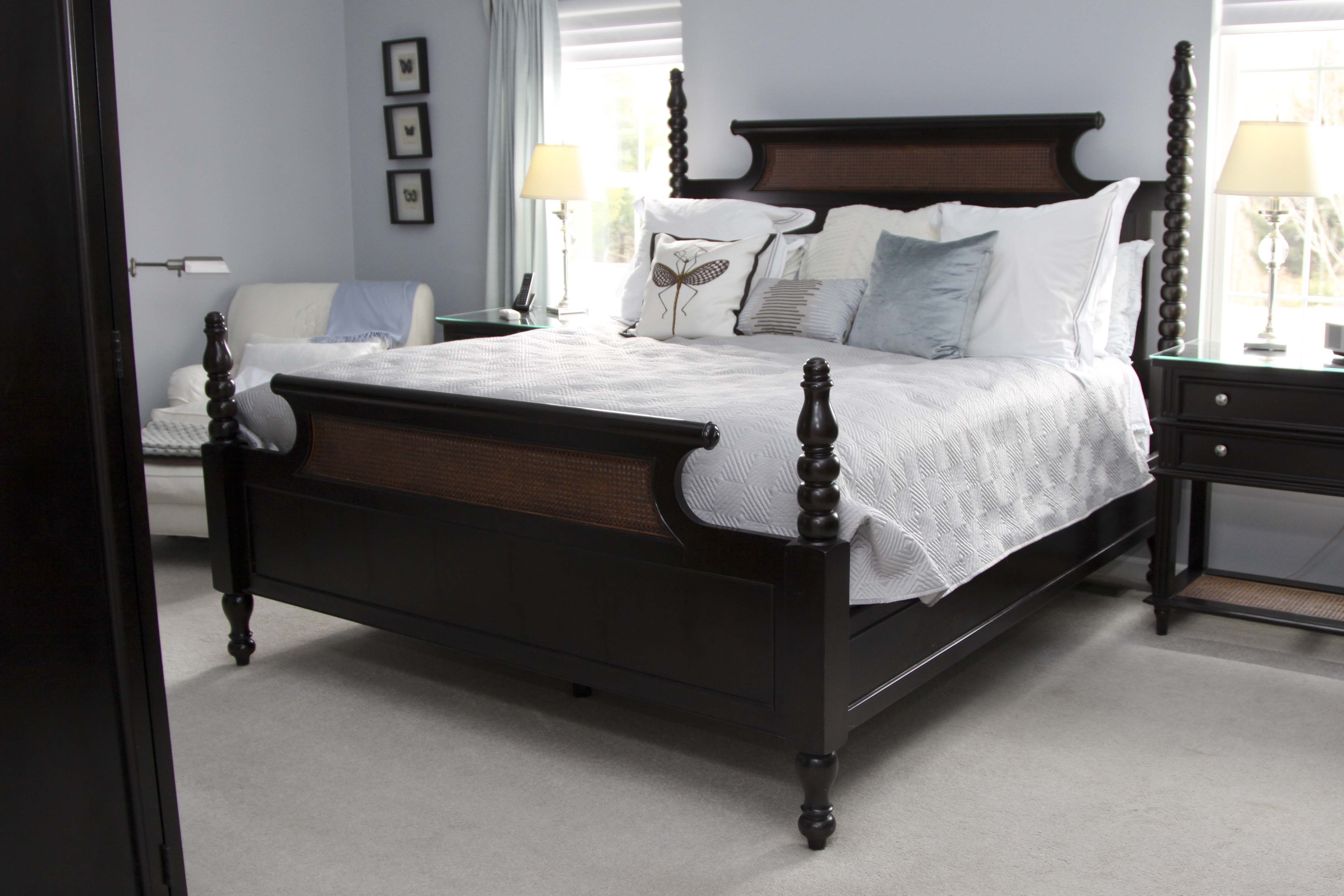 Drexel Heritage" Dakota" King Bed and Step Stool