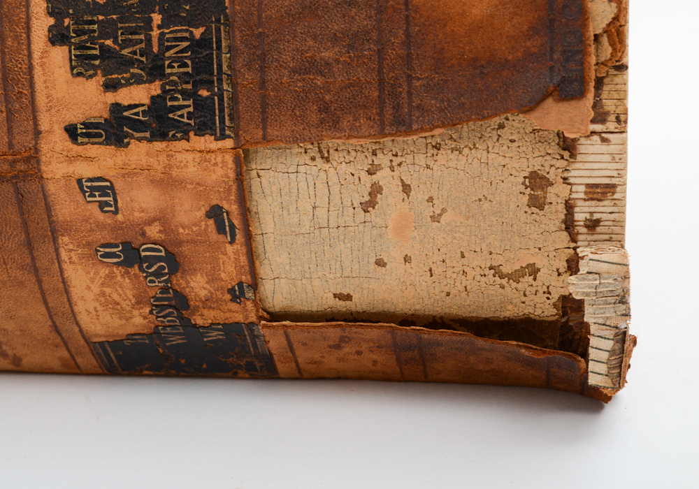 1913 Leatherbound Websters  Dictionary with Illustrations