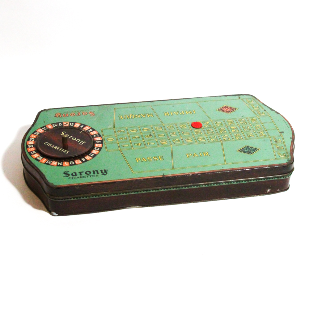 Circa 1930s Sarony Cigarettes Roulette Tin