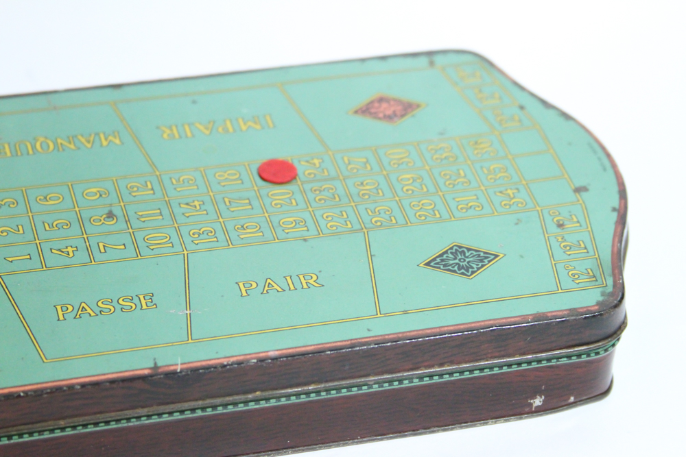 Circa 1930s Sarony Cigarettes Roulette Tin