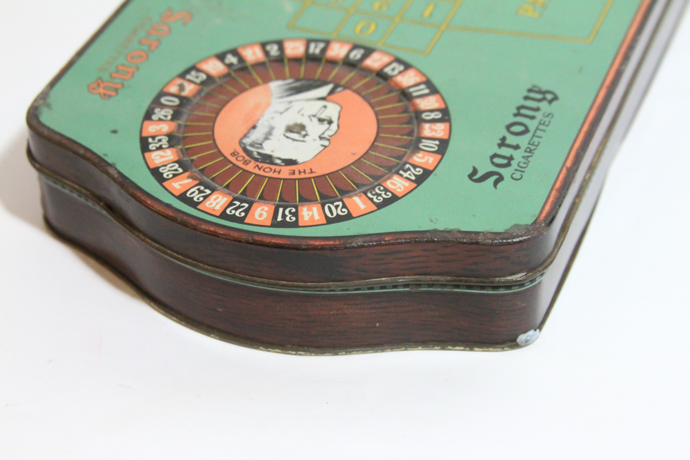 Circa 1930s Sarony Cigarettes Roulette Tin